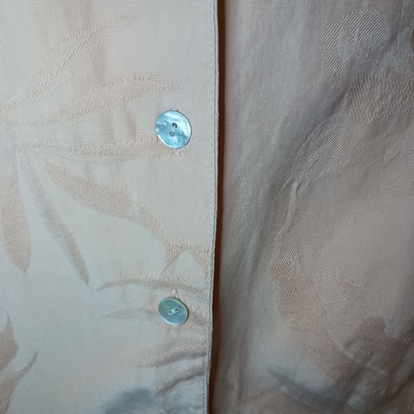 Caribbean Joe Woman Blouse Top Short Sleeve Size 1X Peach - Picture 7 of 8